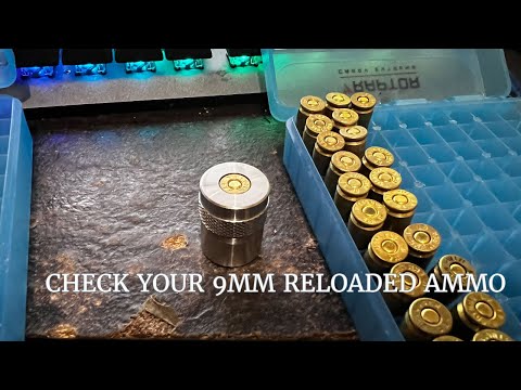 Always check your reloaded ammo before use - 9mm FMJ reloads for glock