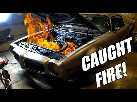 IT BURST INTO FIRE! Nearly Lost My 1970 Firebird!