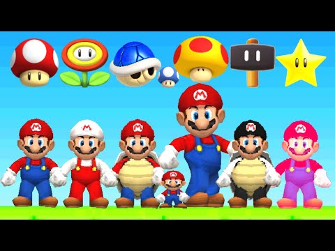 New Super Mario Bros DS HD - All Power-Ups