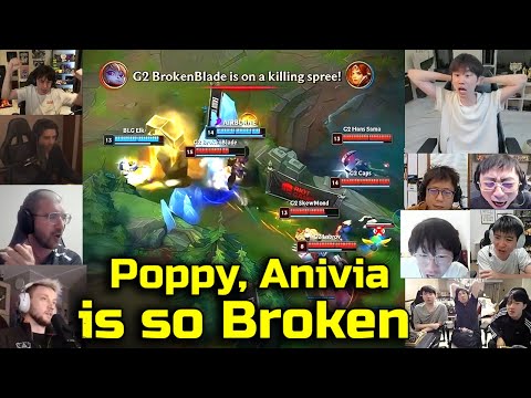 (Compilations) CN + EU Streamer Reactions : G2 Anivia + Poppy Combos, Insane Comback Destroying BLG