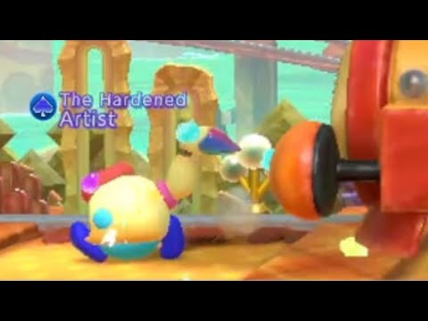 Kirby gets run over by a train