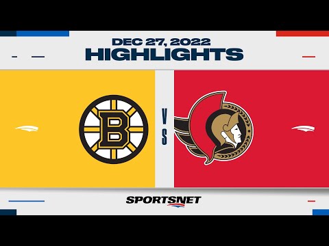 NHL Highlights | Bruins vs. Senators - December 27, 2022