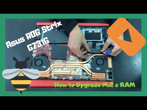 How to Upgrade M.2 Pcie Nvme SSD RAM ASUS ROG Strix G G731G  disassembly