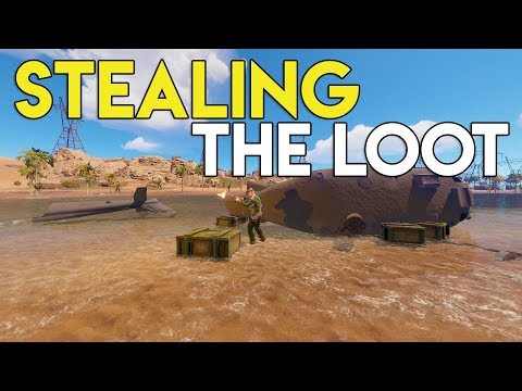 STEALING LOOT FROM HELI AND SATCHEL RAIDING OUR NEIGHBOURS! - Rust Survival #39
