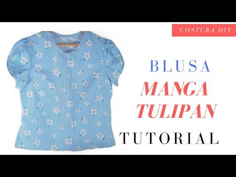 Cómo hacer una blusa con manga tulipán