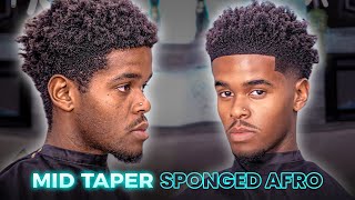 🔥 Prom Ready: Mid Taper Curl Sponged Afro Transformation | Tutorial | Legacy Lamont