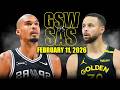 Golden State Warriors Vs San Antonio Spurs Full Game Highlights February 11 2026 NBA Season