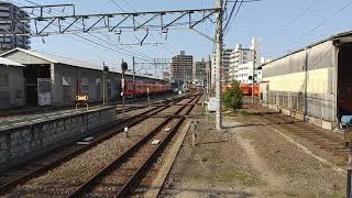伊予鉄道 郊外電車 古町駅 横河原行き3000系(旧塗装)第2編成 到着