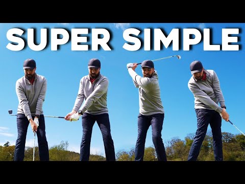 Part of a video titled How to swing a golf club (simple way) - YouTube