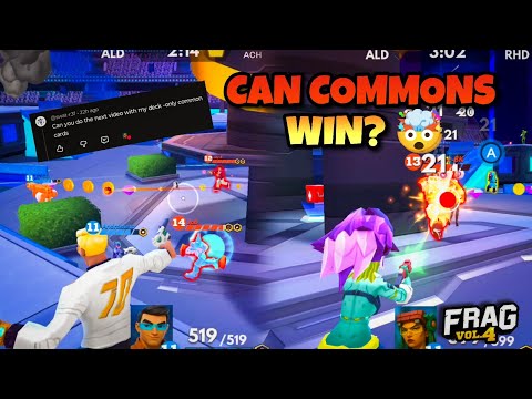 🔥 Frag Pro Shooter — Common Cards Only Challenge |Team Quatza  | 1v1 Arena Full Gameplay Walkthrough