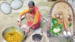 Santali Family Egg With Cauliflower Recipe