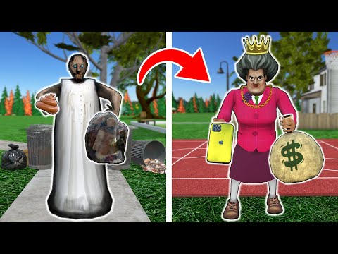 Poor Granny vs Rich Scary Teacher - funny horror school animation (Compilation #48)