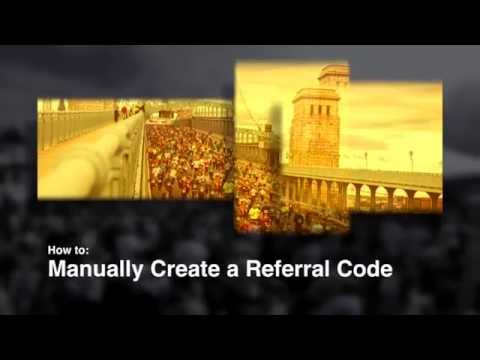 Part of a video titled Manually Create a Referral Code - YouTube