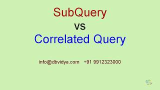 Difference Between Subquery and Correlated Subquery in SQL