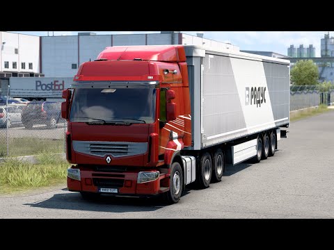 Renault Premium 460 6x4 - Transporting Empty Barrels - Euro Truck Simulator 2