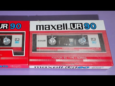 MAXELL UR (1985 US style wrapper) type I CHROME smelling cassette unwrapping