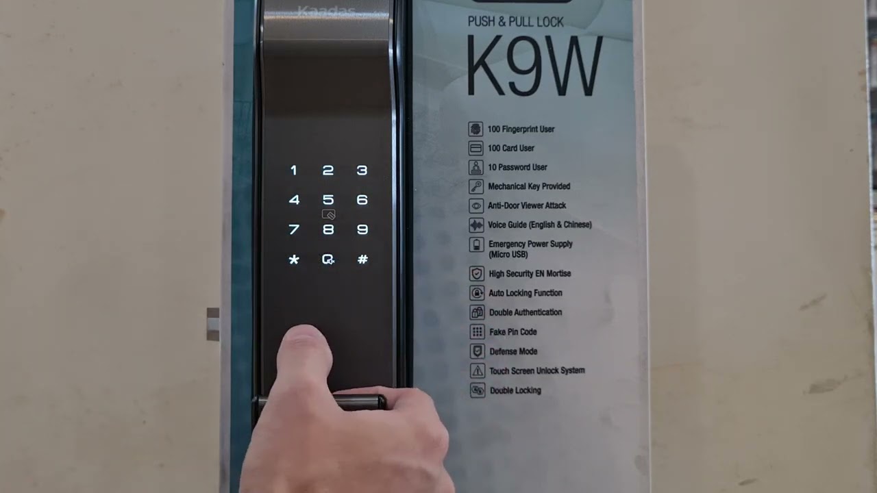 Kaadas K9-W Wifi Factory Reset & Master Code Setting