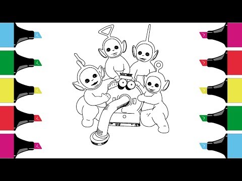 Teletubbies Coloring Pages | Tinky Winky, Dipsy, Laa Laa, Po Coloring For kids