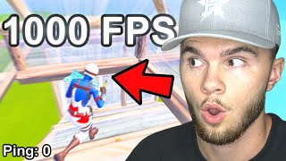 Playing Fortnite On 1000 FPS AND 0 Ping...