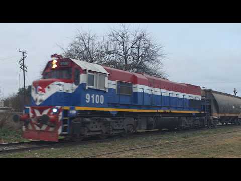 [4K] Tren cargado de NCA con la EMD GT-22CW 9100 pasando por Marcos Juárez!!!!!!