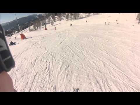 Skiing kid destroyed on the slope - catapulted 40m - captured by GoPro HD