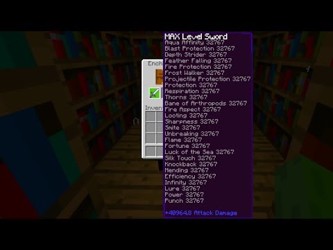 AA12 - MAX LEVEL Enchantments in Minecraft (Level 32767)