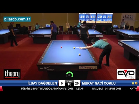 İLBAY DAĞDELEN & MURAT NACİ ÇOKLU Bilardo Maçı - 2018 - TÜRKİYE 1.LİGİ-1. Tur