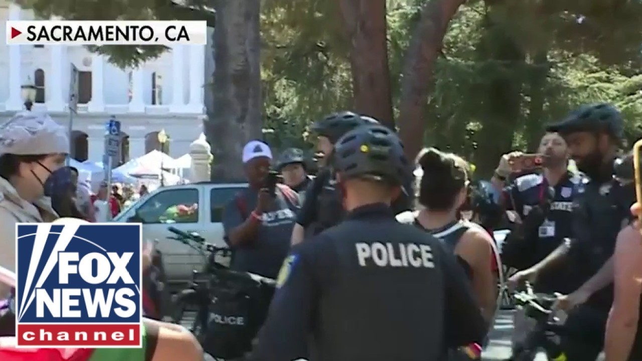 Protest targets California anti-fraud rally