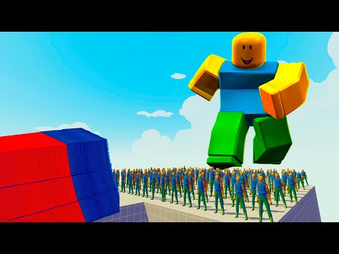 EVERY GOD vs 100x ROBLOX NOOB + GIANT l Totally Accurate Battle Simulator TABS