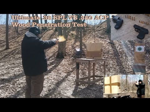 Ultimate .38 SPL VS .380 ACP Wood Penetration Test