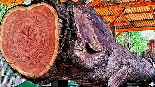Download lagu Charismatic 17-foot long rare wood at the sawmill  mp3