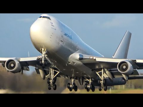 60 MINUTES PURE AVIATION - BOEING 747 Only - Aeroplane LANDINGS & Departures (4K)