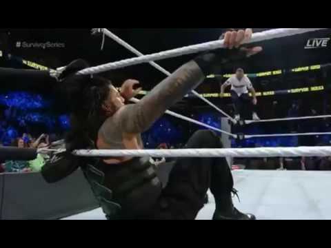 Roman Reigns spears Shane McMahon at Survivor Series 2016