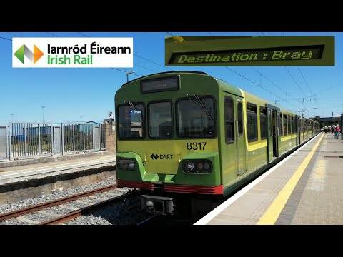 Onboard Irish Rail IE8100 (8317) Class DART Train, Towards: Bray