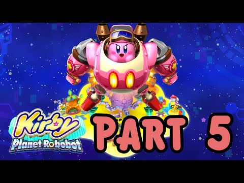 Kirby: Planet Robobot - Part 05 - Area 1: Patched Plains | Level 5 (Boss: Clanky Woods)
