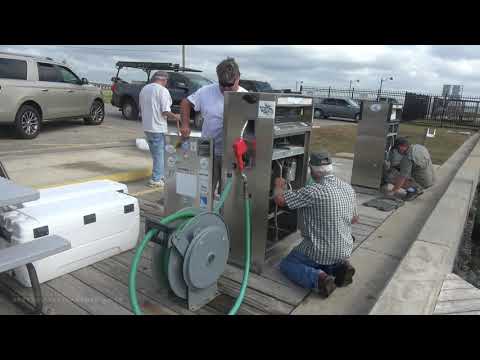 10 27 20 Biloxi, MS Point Cadet Marina Mandatory Evacuation Fuel Pumps Hauled Away Ice Dumped Zeta