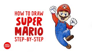 How To Draw Mario Step-By-Step | Drawing Super Mario Brothers Movie for Kids
