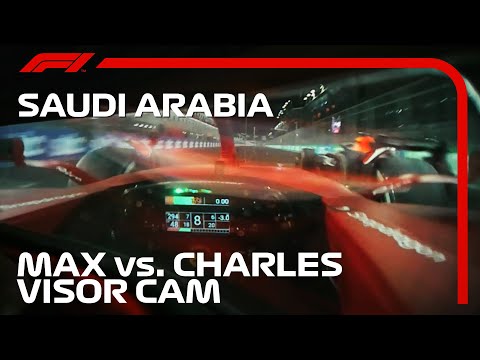 VISOR CAM: Max Verstappen vs. Charles Leclerc | 2022 Saudi Arabian Grand Prix