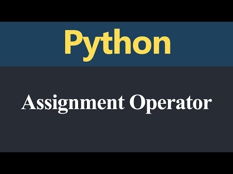 Assignment Operators in Python Hindi