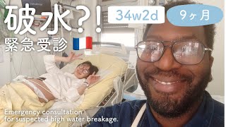 🤰🏻妊娠🇫🇷VLOG | 高位破水の疑い！病院行ったらどんな感じ？