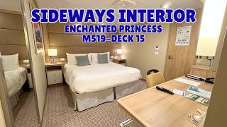 Enchanted Princess Interior Cabin Tour | Cabin M519 Sideways Layout