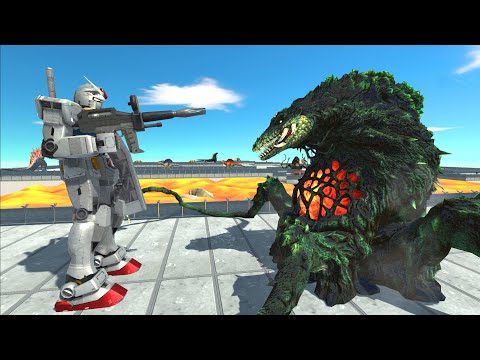 Gundam RX-78 vs Biollante Lava Death Run - ARBS