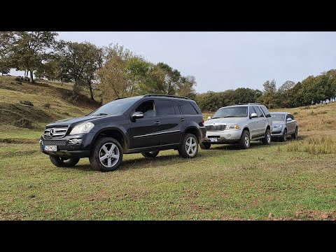 Mercedes Benz GL vs Lincoln Navigator vs Audi Q7 - OFF ROAD / PART 1