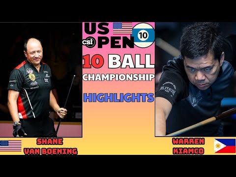 SHANE VAN BOENING -  WARREN KIAMCO | USBTC 10 BALL CHAMPIONSHIP | BILLIARDS HIGHLIGHTS