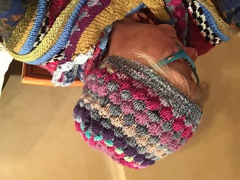 Mütze schnell gestrickt  / Bubblemuster