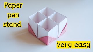 DIY pen stand|How to make pen stand with paper|DIY school supplies|Easy school craft