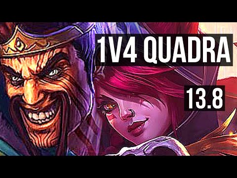 DRAVEN & Blitzcrank vs XAYAH & Rakan (ADC) | 1v4 Quadra, 2.3M mastery | KR Grandmaster | 13.8