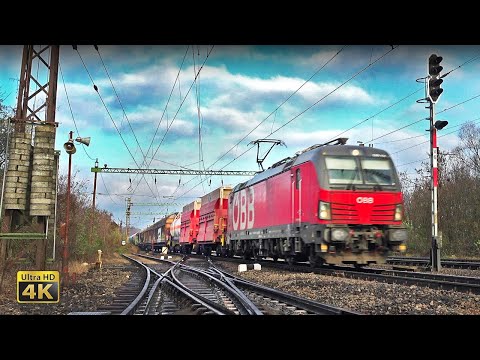 Rail traffic in Hungary - One day in Szárliget -- Fulfilled day of fast and freight rail sounds [4K]