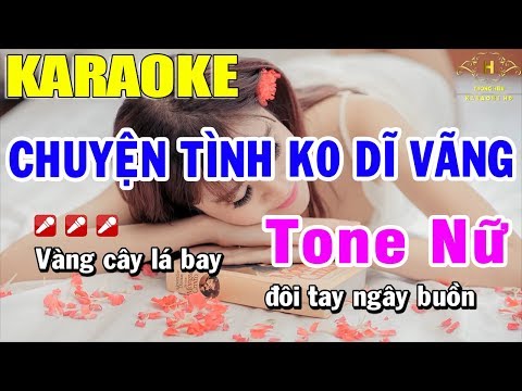 Karaoke Chuyện Tình Không Dĩ Vãng Tone Nữ Nhạc Sống | Trọng Hiếu