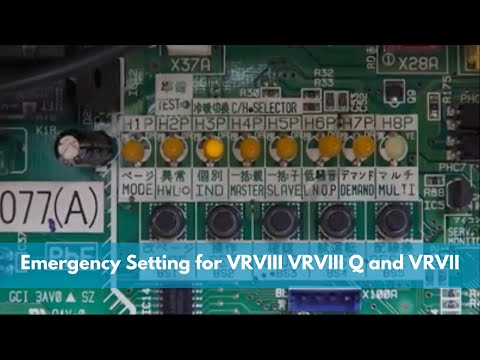 Emergency Setting for VRVIII VRVIII Q and VRVII (R410A) Master Unit Compressor Failure
